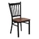 Option cherry wood seat/black metal frame