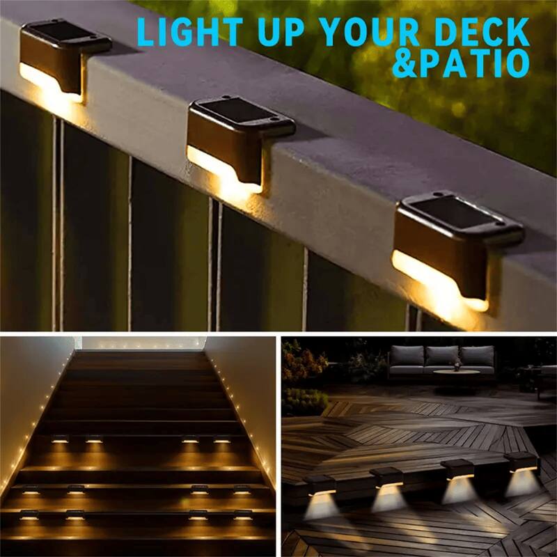 Warm light 16PCS Solar Deck Lights Outdoor