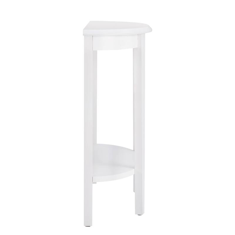 DH BASIC Contemporary Brown Decorative 1-Shelf Half-moon Console Table by Denhour