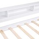 preview thumbnail 14 of 12, Twin XL Size Wood Daybed w/ 2 Trundles, 3 Storage Cubbies, 1 Light for Free and USB Charging Design Creative Triple Bunk, White