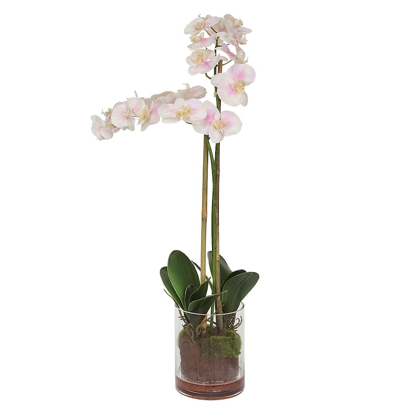 Uttermost Blush Pink And White Orchid - 11"W x 34"H x 11"D