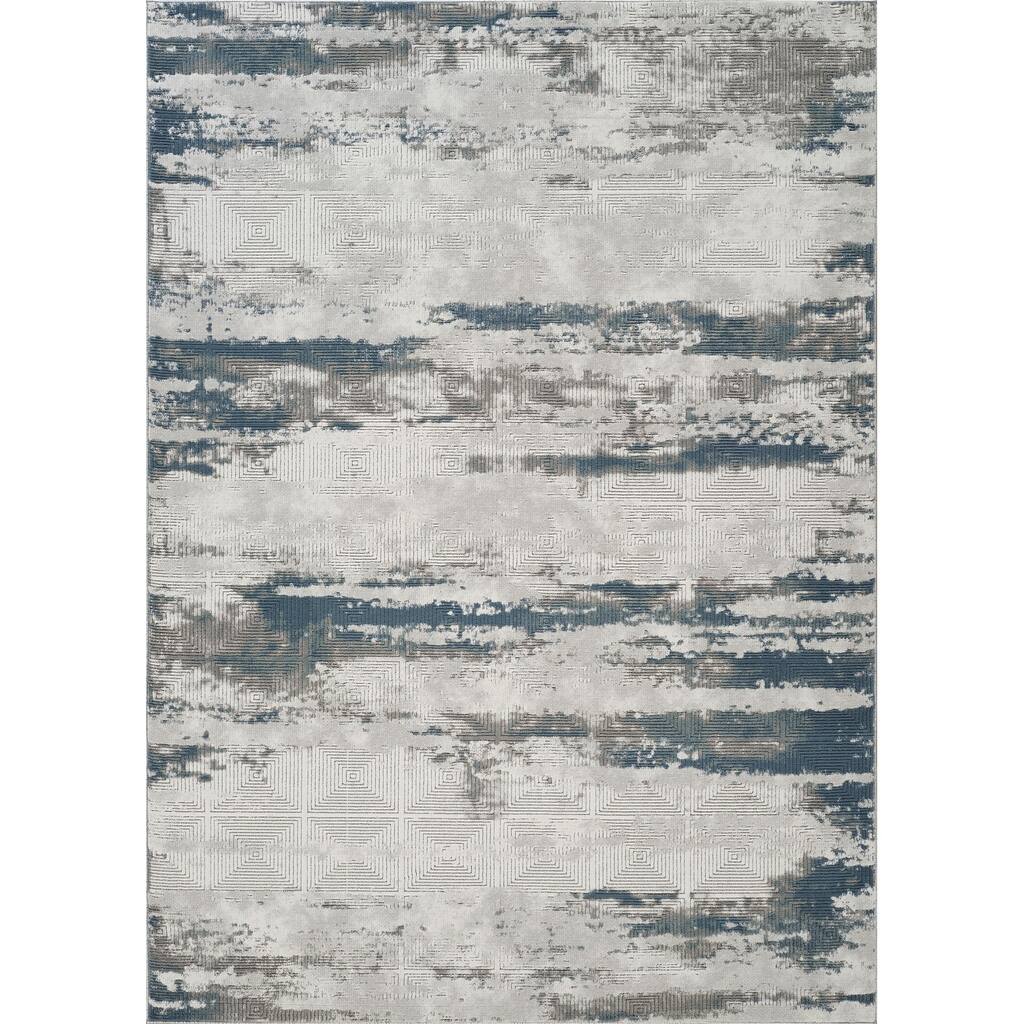Gray 5 ft. 3 in. x 7 ft. 3 in. Luxury Area Rug, 0.43 Pile Height – Sophisticated Warmth for Any Room - 6' x 7'