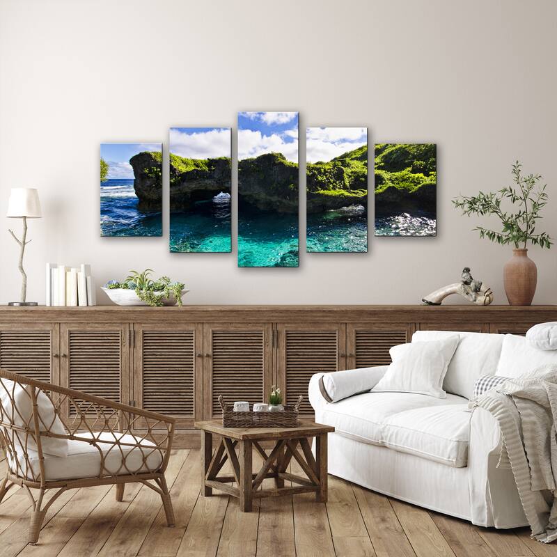 Ready2HangArt 'Seaglass II' 5-Piece Wrapped Canvas Wall Art Set