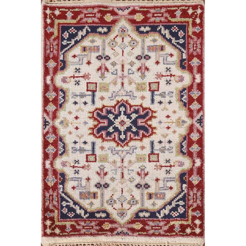 Geometric Kazak Rug Hand-Knotted Wool Carpet - 2'0"x 3'0"