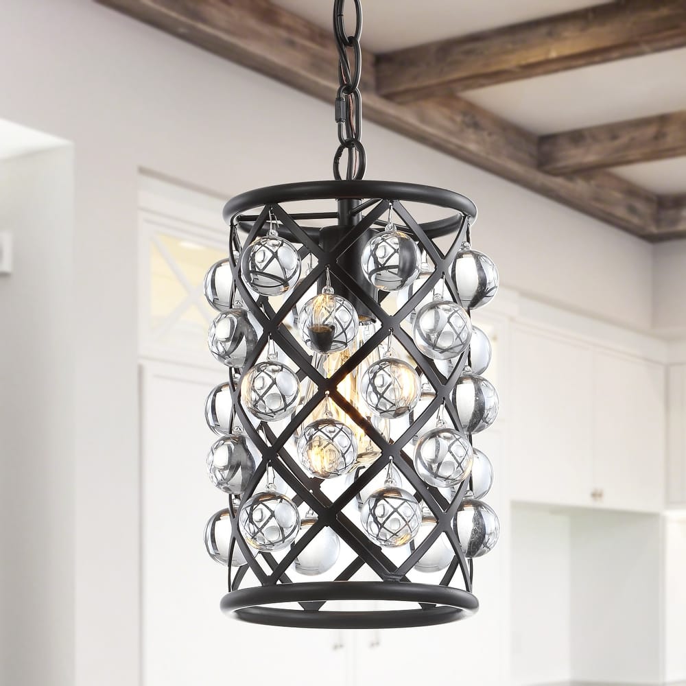 Toronto Crystal/Metal LED Pendant, by JONATHAN Y