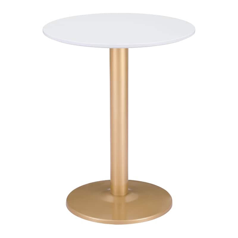 Alto Bistro Table White & Black - White/Gold