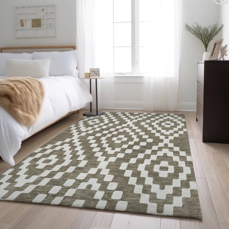 Premium Washable Super Soft Moroccan Modern Mayfield Rug - Taupe - 3' x 5'