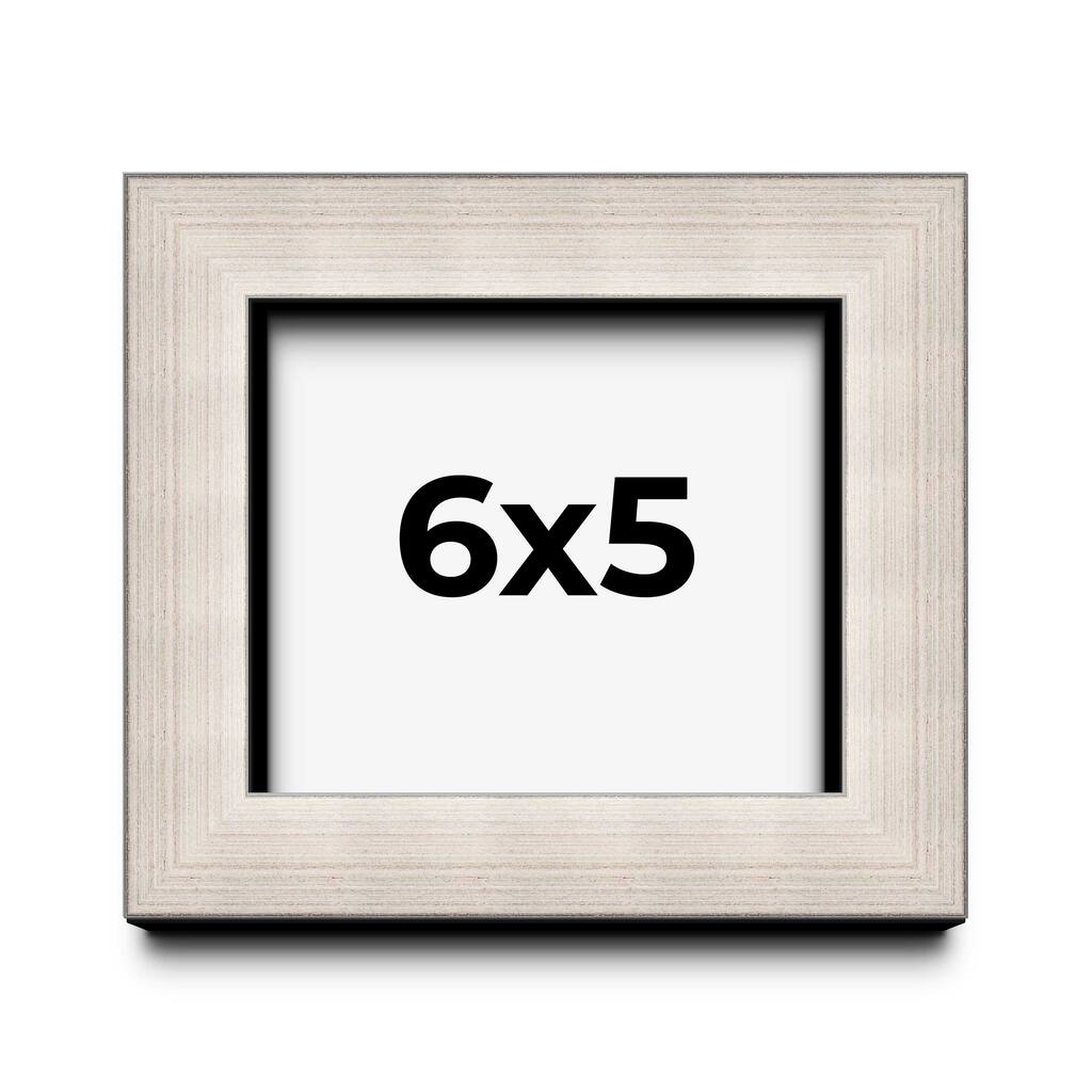6x5 Shadow Box Frame Silver Real Wood Contemporary Shadowbox Display Frame UV Acrylic Front Acid Free Backing and Hardware