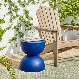 Glitzhome 18"H Modern MGO Faux Terrazzo Planter Stand Garden Stool