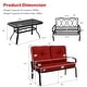 preview thumbnail 26 of 38, Costway 2PCS Patio Loveseat Bench Table Furniture Set Cushioned Chair