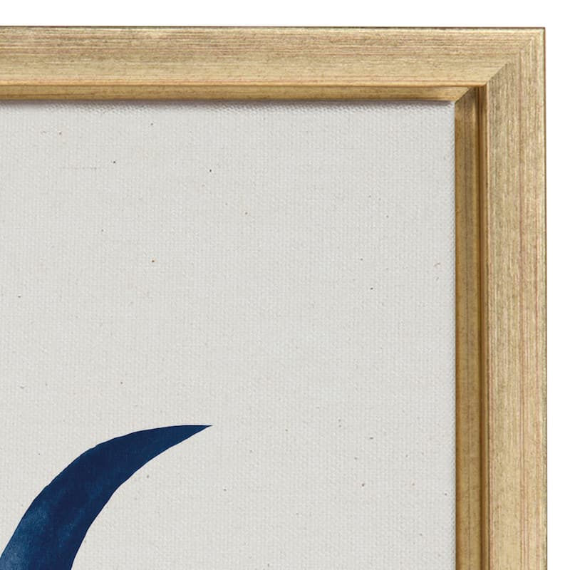Kate and Laurel Sylvie Moon Framed Canvas by Teju Reval of SnazzyHues