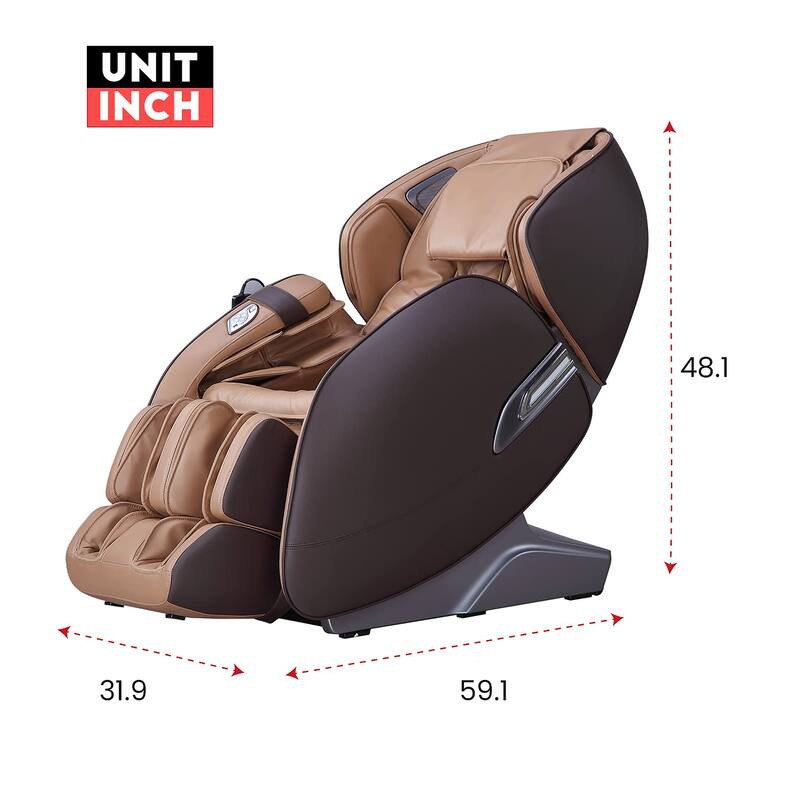 Clie Modern Faux Leather Zero Gravity LED Light Massage Chair with Bluetooth Speaker and USB Port by Furniture of America