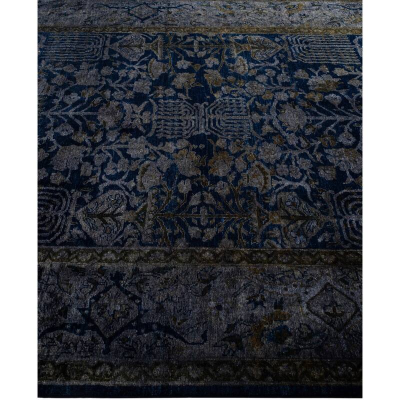 Overdyed One-of-a-Kind Hand-Knotted Area Rug - Navy - 6' 1" x 8' 10"