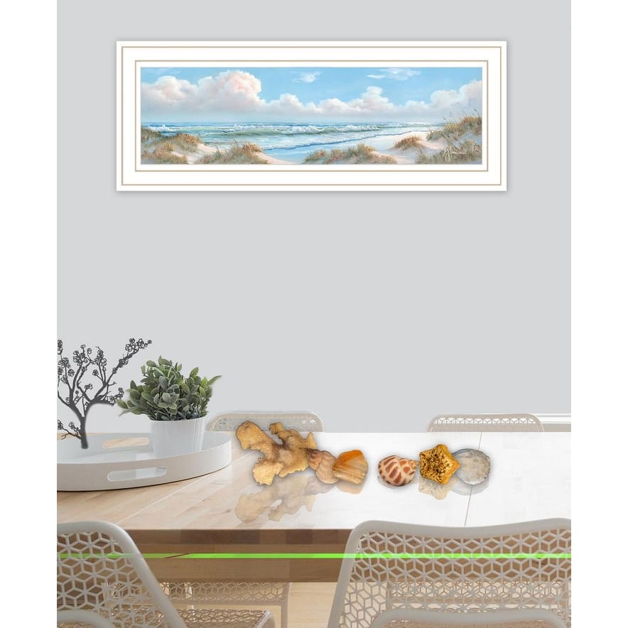 TrendyDecor4U "Seascape I" Framed Print Wall Art by Georgia Janisse - Ocean Colors