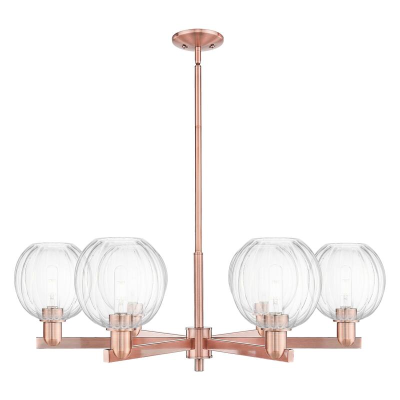 Innovations Lighting Downtown Urban - Preston - 6 Light 24" Globe Shade Stem Hung Chandelier
