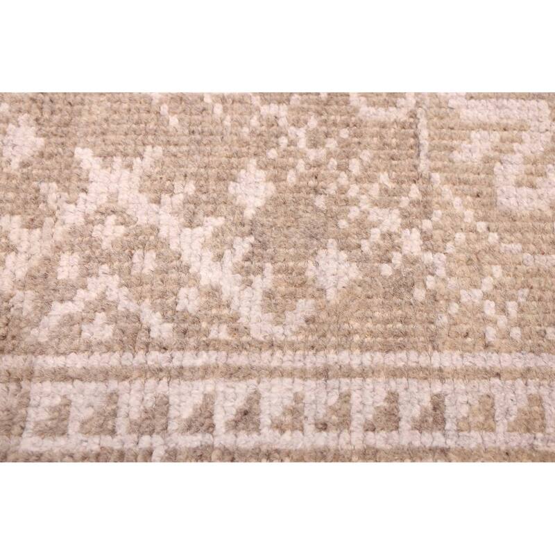 ECARPETGALLERY Hand-knotted Tangier Khaki Silk, Wool Rug - 5'3 x 7'8