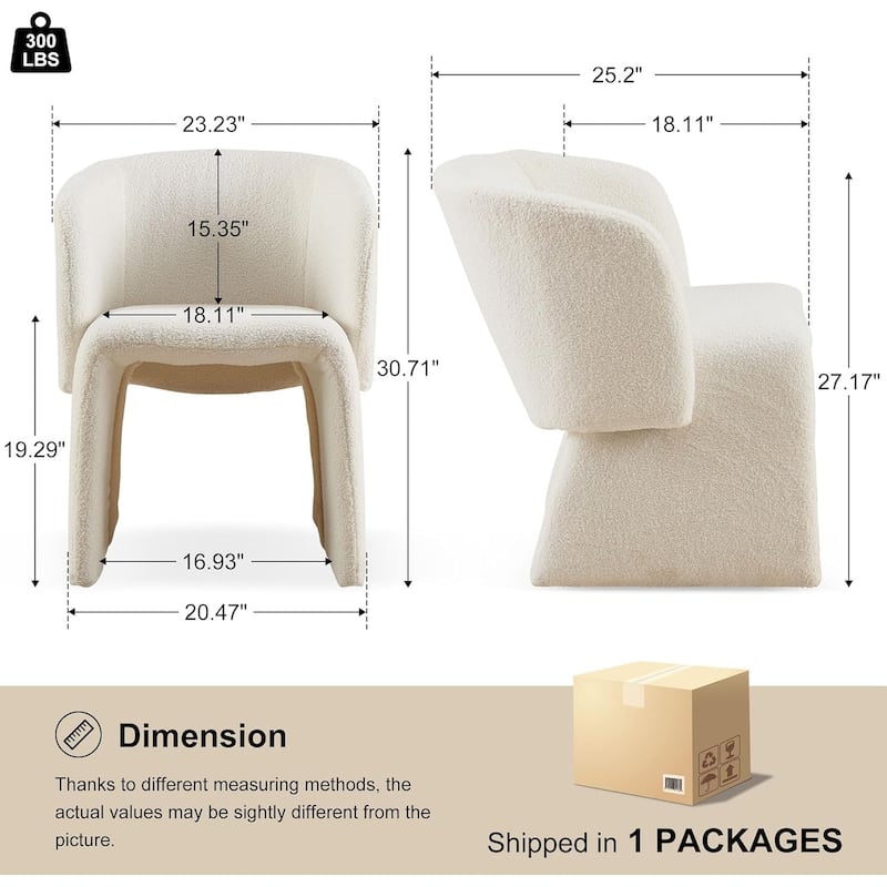 Howtai Barrel Dining Sofa Chairs Upholstered-Fully Wrapped
