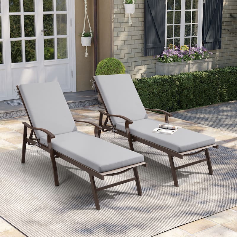 Pellebant Outdoor Patio Chaise Lounge Cushion