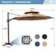 preview thumbnail 2 of 38, Crestlive Products 11.5 Ft. Offset Cantilever Hanging Patio Umbrella with Base
