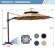 preview thumbnail 2 of 35, Luxury Patio Cantilever Umbrella with Round Double Top