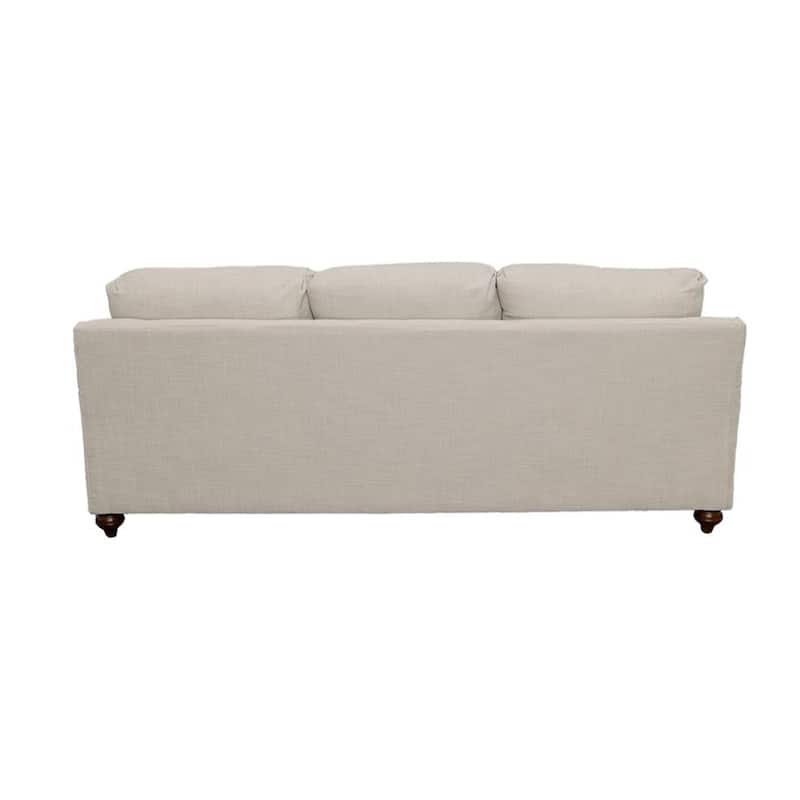 Linen-Like Fabric Sofa with Recessed Arms