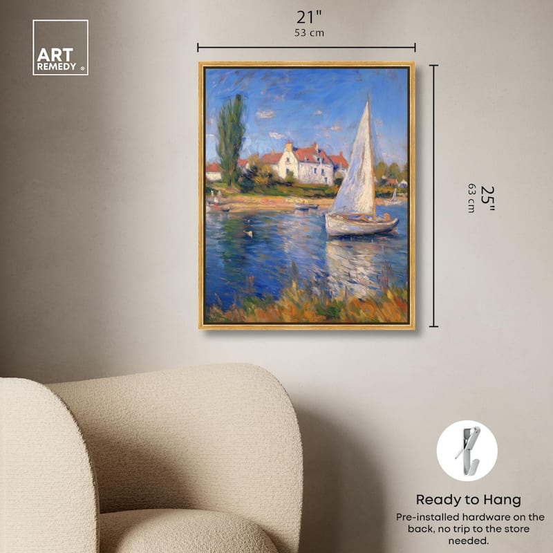 Bayside Calm I Canvas by Art Remedy
