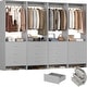 preview thumbnail 61 of 81, Cimly Closet System with Wood Drawers and Hanging Rods, Organizer Wardrobe for Walk-in and Reach-in Closet