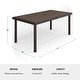 preview thumbnail 8 of 21, 71" Outdoor Rattan Wicker Patio Table with Engineered Wood Top - 39"W x 71"D x 30"H