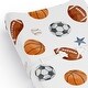 preview thumbnail 4 of 4, Sweet Jojo Designs Sports Theme Boy Changing Pad Cover Sheet -Vintage Sport Themed, Soccer Balls, Football, Baseball, Basketball