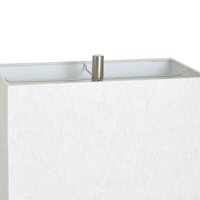 StyleCraft Ceramic Table Lamp - Bali Cream - White Shade