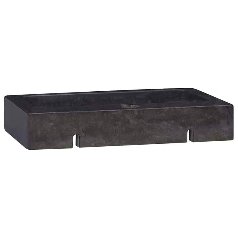 vidaXL Wall-mounted Sink Gray/Cream/Black 15"x9.4"x2.6" Marble