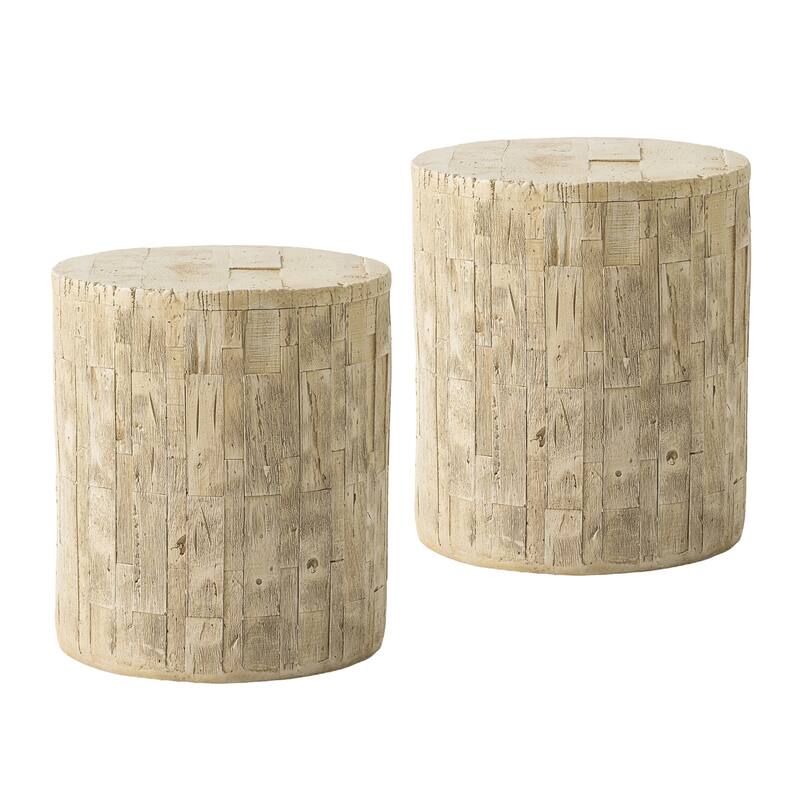 COSIEST Outdoor Antique Accent Stump Stool