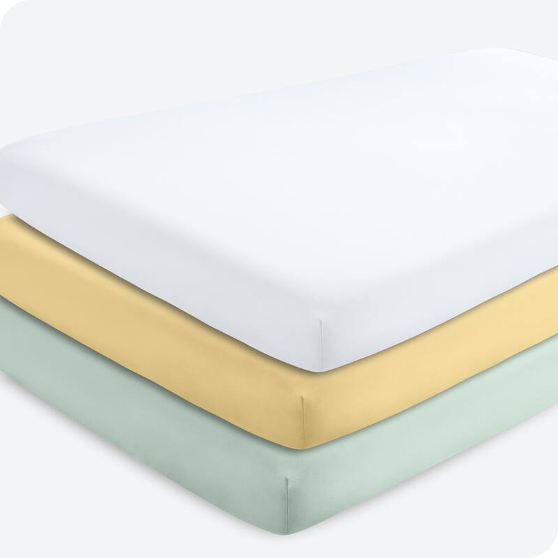 Bare Home Solid Ultra-Soft Crib Fitted Sheet