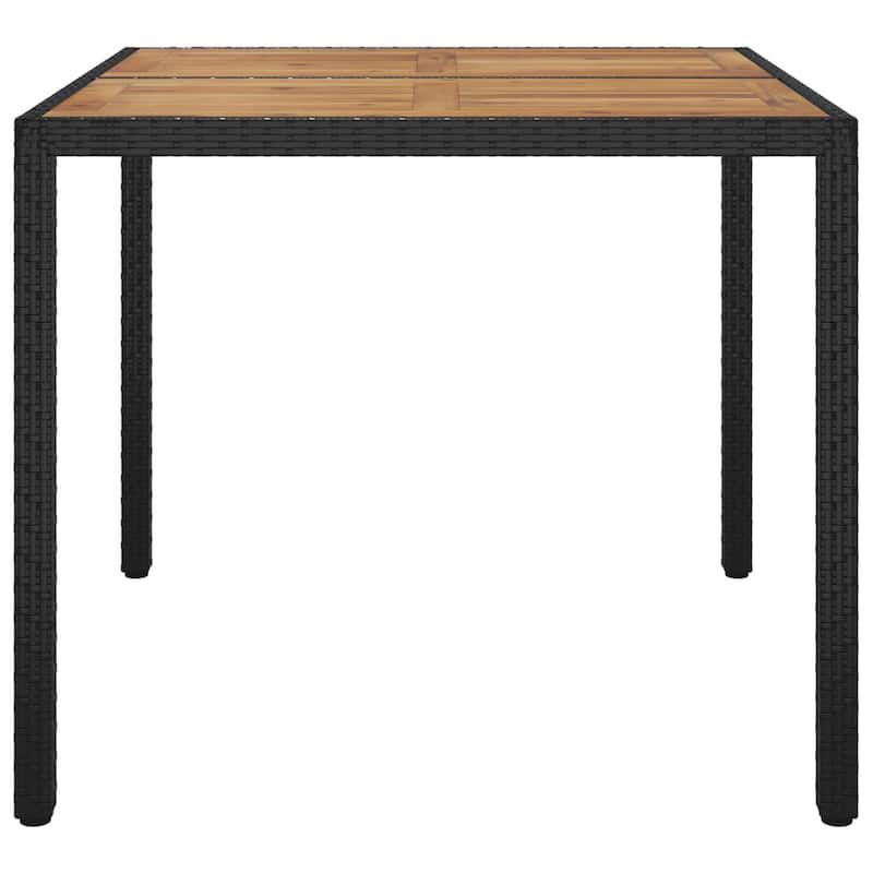 vidaXL Solid Wood Acacia Patio Table Desk Furniture Black/Gray Multi Sizes