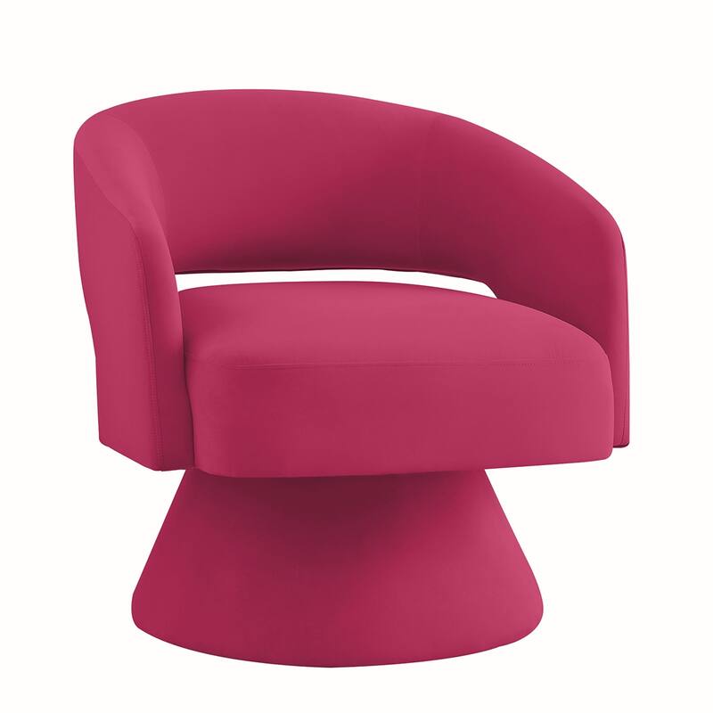 360 Degree Velvet Swivel Barrel Chair