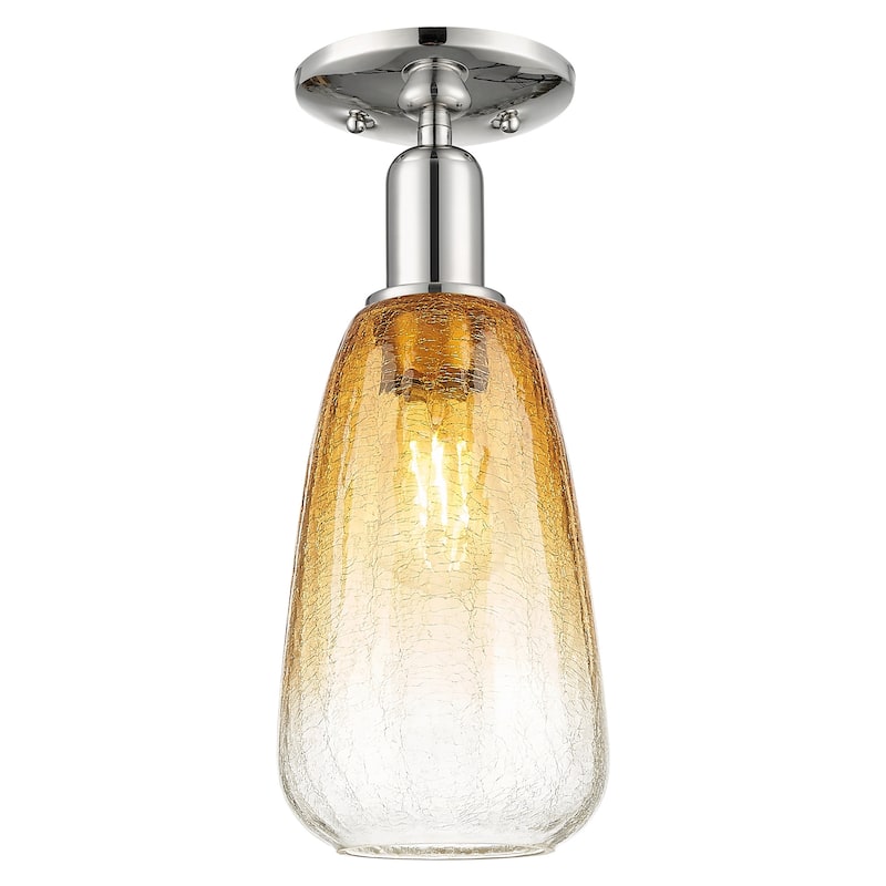 Innovations Lighting 716-1C-G480-6AM Brookhaven Almond 6" Wide - Polished Nickel