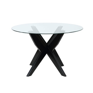 Round Clear Glass Dining Table - Bed Bath & Beyond - 38231555