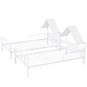 preview thumbnail 8 of 22, Metal Double Twin Size Platform Beds with House-shaped Headboard and a Built-in Nightstand, Two Shared Bed with Storage Shelves