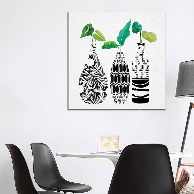 iCanvas "Tribal Vases Trio" by Modern Tropical Canvas Print - 37x37x1.5