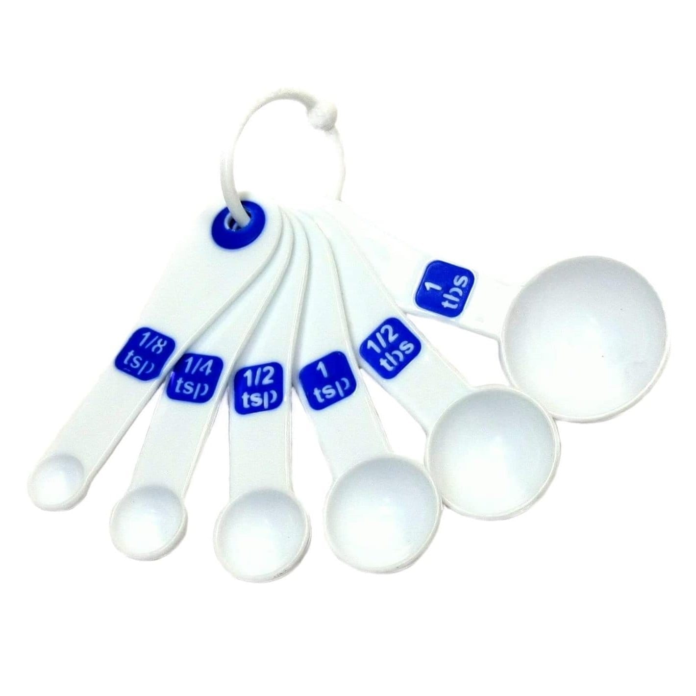 Chef Craft EZ-Read Large Print Plastic 6 Piece Measuring Spoon Set, 1/8 tsp, 1/4 tsp, 1/2 tsp, 1 tsp, 1/2 tbsp, 1...