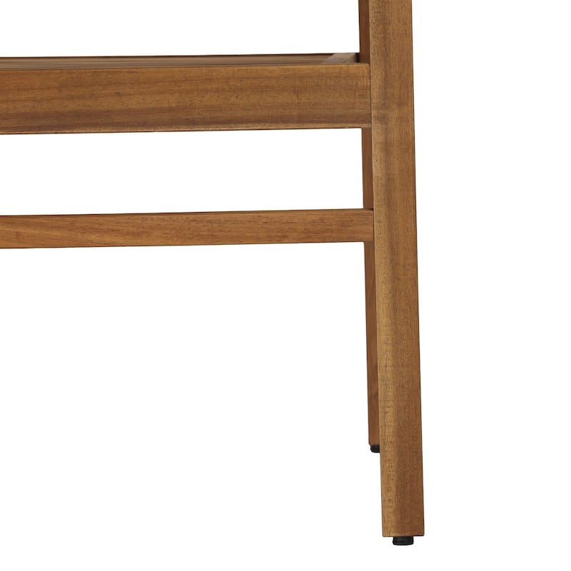 Christopher Knight Home - Modern Outdoor & Indoor Acacia Wood Dining Chairs Set with Wicker Backrest and Armrests