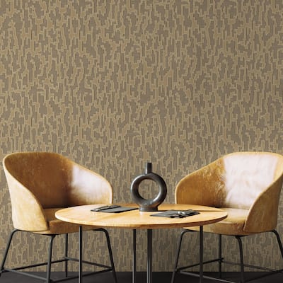 Abstract Metallic Accents Glam Solid Color Wallpaper