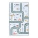 preview thumbnail 2 of 2, Ginza Six Washable Roadmap Between the Hills Kids Rug Rectangle 2' x 3'
