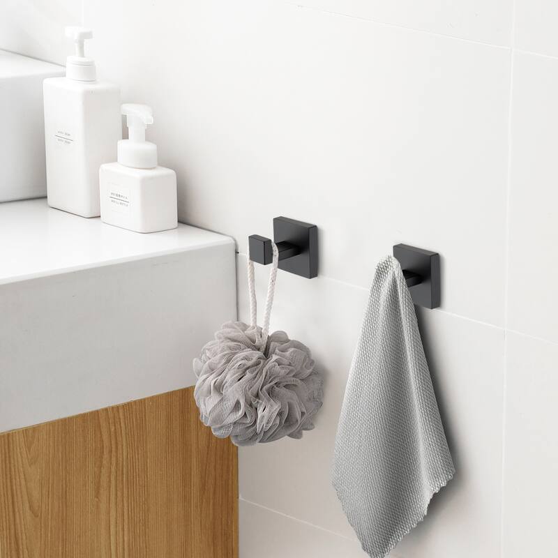 Towel Hooks for Bathrooms,SUS 304 Stainless Steel Coat Hook, Heavy Duty Towels Holder Hooks-4 Pack
