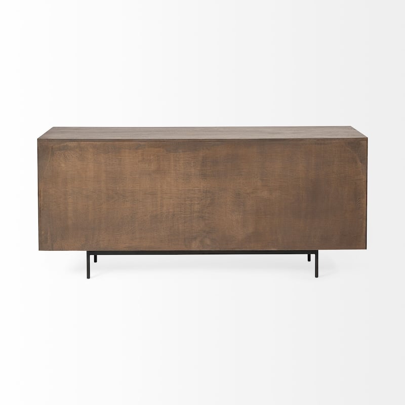 Grace Two-Tone Brown Solid Wood 6 Drawer Sideboard - 70.0L x 18.0W x 31.0H