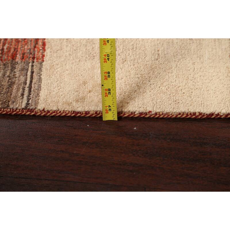 Modern Gabbeh Kashkoli Oriental Area Rug Wool Handmade Foyer Carpet - 2'7" x 3'8"