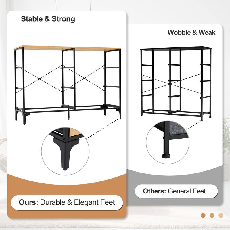 Wide Fabric Dresser 6 Drawer Dresser Storage Tower Unit