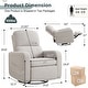 preview thumbnail 3 of 40, Swivel Manual Recliner Chair Teddy Fabric Nursery Glider Rocking Recliner Set of 2