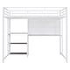 preview thumbnail 15 of 22, Full Loft Bed with Desk & 3 Shelves, Metal Loft Bed with Writing Board, Sapce Saving Loft Bed for Kids, Boys, Girls, Teens
