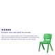 preview thumbnail 16 of 22, 2 Pack Plastic Stackable School Chair with 15.5"H Seat